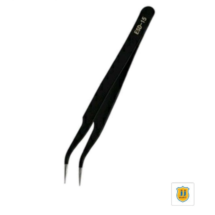 PINSET || CAPITAN || TWEEZER || Panjang 122mm, TAJAM TUMPUL BENGKOK, capit eyelash extension