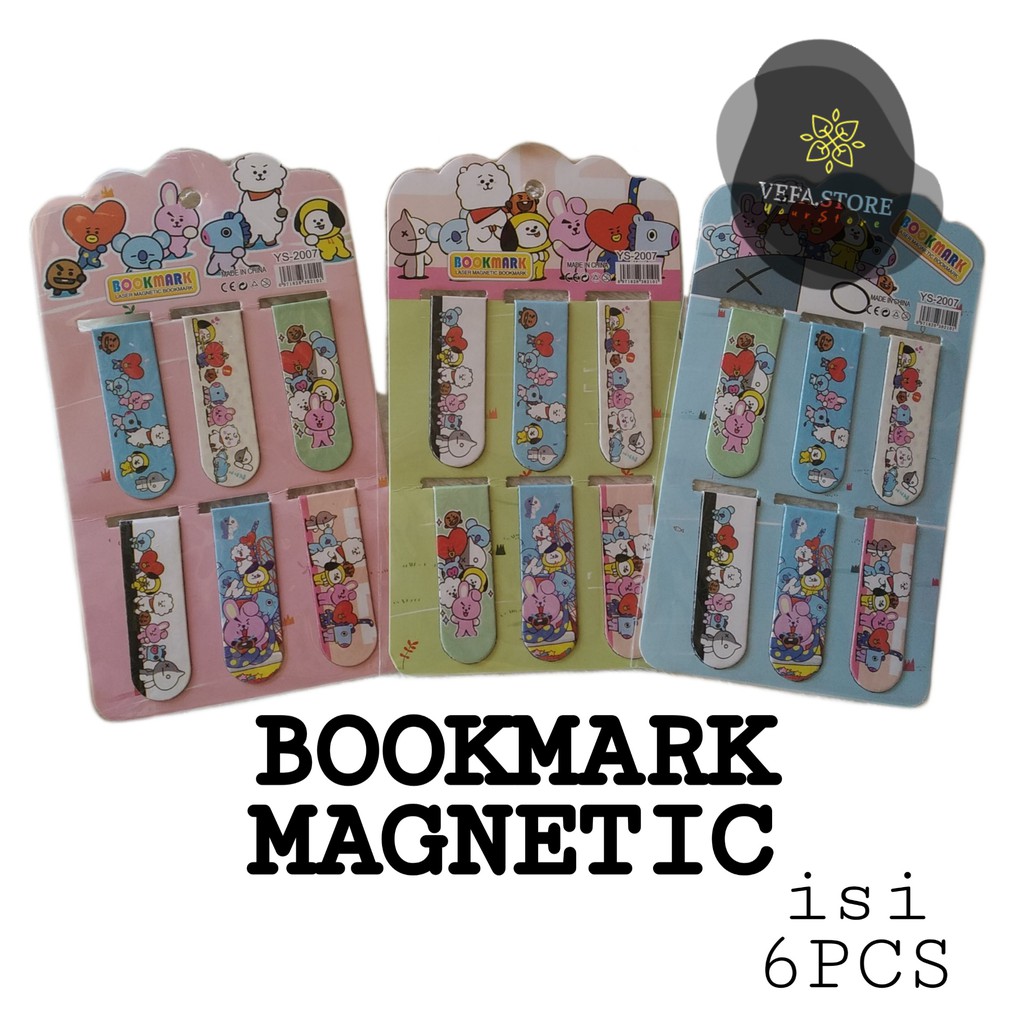 

[COD] BTS21 Bookmark Pembatas Buku Magnetic BTS
