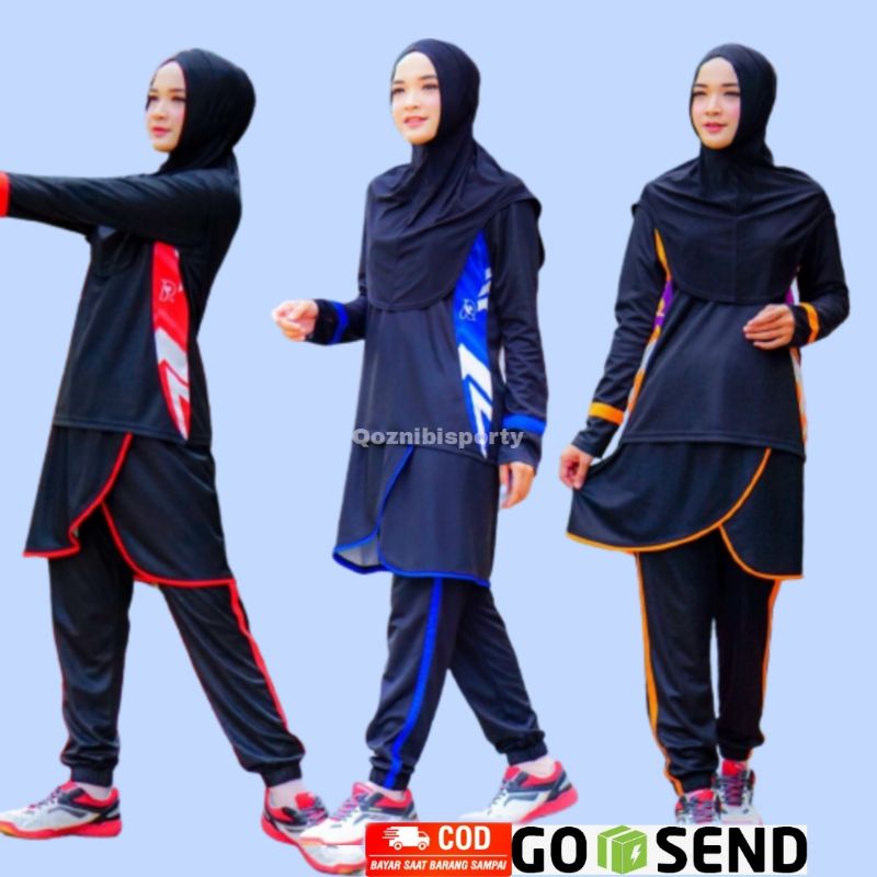 Baju Setelan Stelan Olahraga Bersepeda Sepeda Wanita Muslim Muslimah Starla Cardia