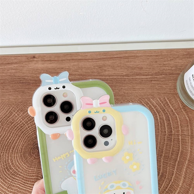 Soft Case Silikon Motif Kartun Bebek Monster Untuk iPhone 14 13 12 11 Pro Max X Xr Xs Max 7 8 6 6s Plus SE 2020