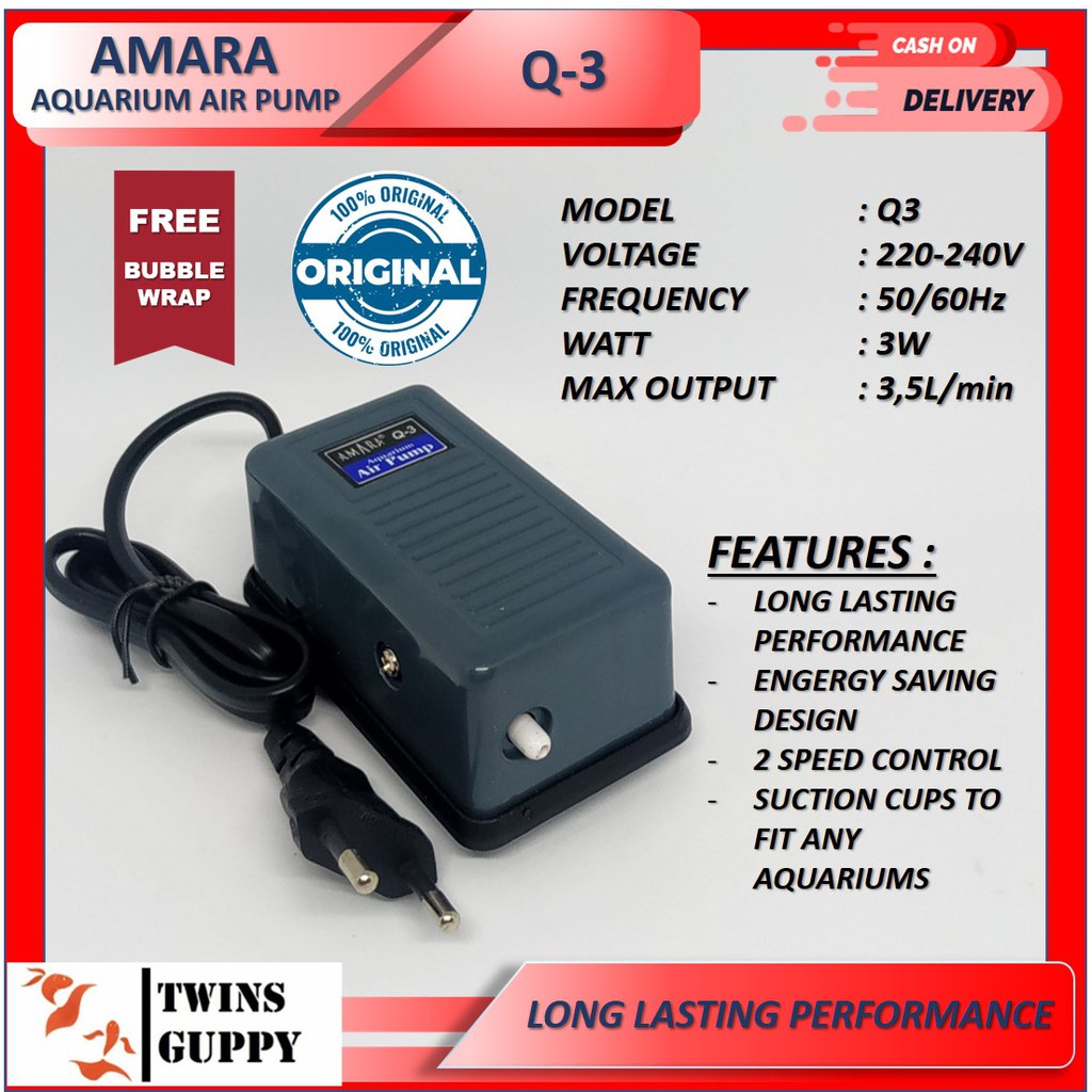 AMARA Q3 / AMARA AIR PUMP / AIR PUMP AQUARIUM / Q3