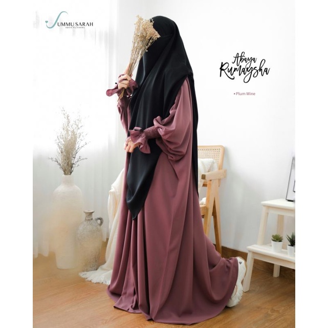 Abaya Rumaysha By Ummu Sarah/abaya hitam/abaya saudi