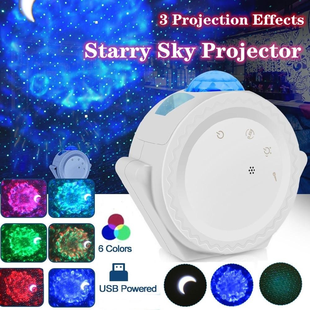 Galaxy Night Light Projection Lamp 3 in 1 - Lampu Hias Warna-Warni