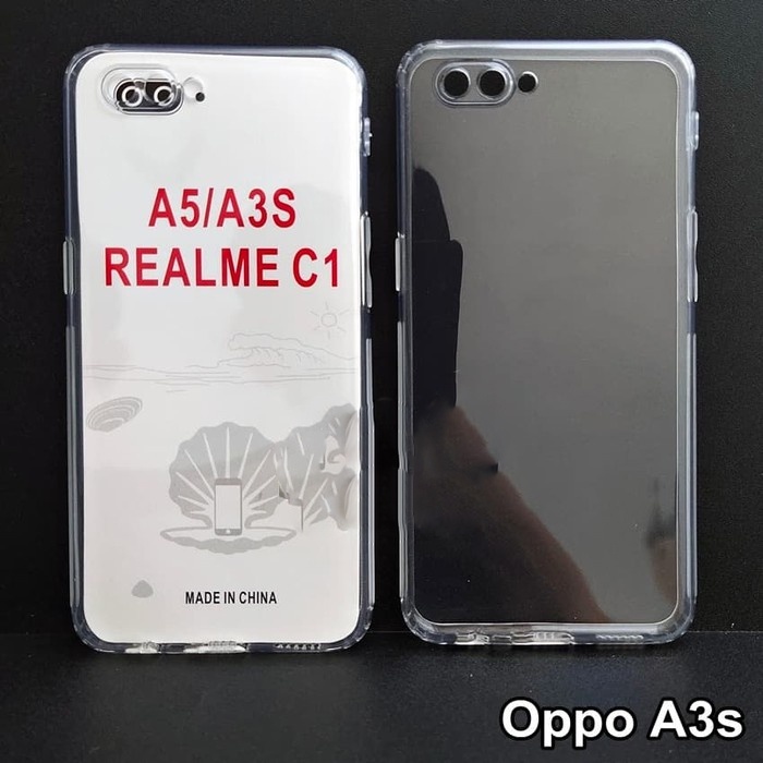 Case OPPO A3s / OPPO A5 / REALME C1 Casing Clear HD KETEBALAN 2MM BENING TRANSPARAN TPU Premium Softcase