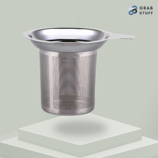 Filter Saringan Teh Reusable Tea Infuser Strainer / Teko Penyaring Ampas Kopi Teh Serbaguna French Press Coffee Maker Pot / Alat Saringan Teh Kopi Obat Herbal / Filter Saringan Ampas Kopi Teh / Saringan Teh Kopi Stainless Penyeduh Teh Kopi