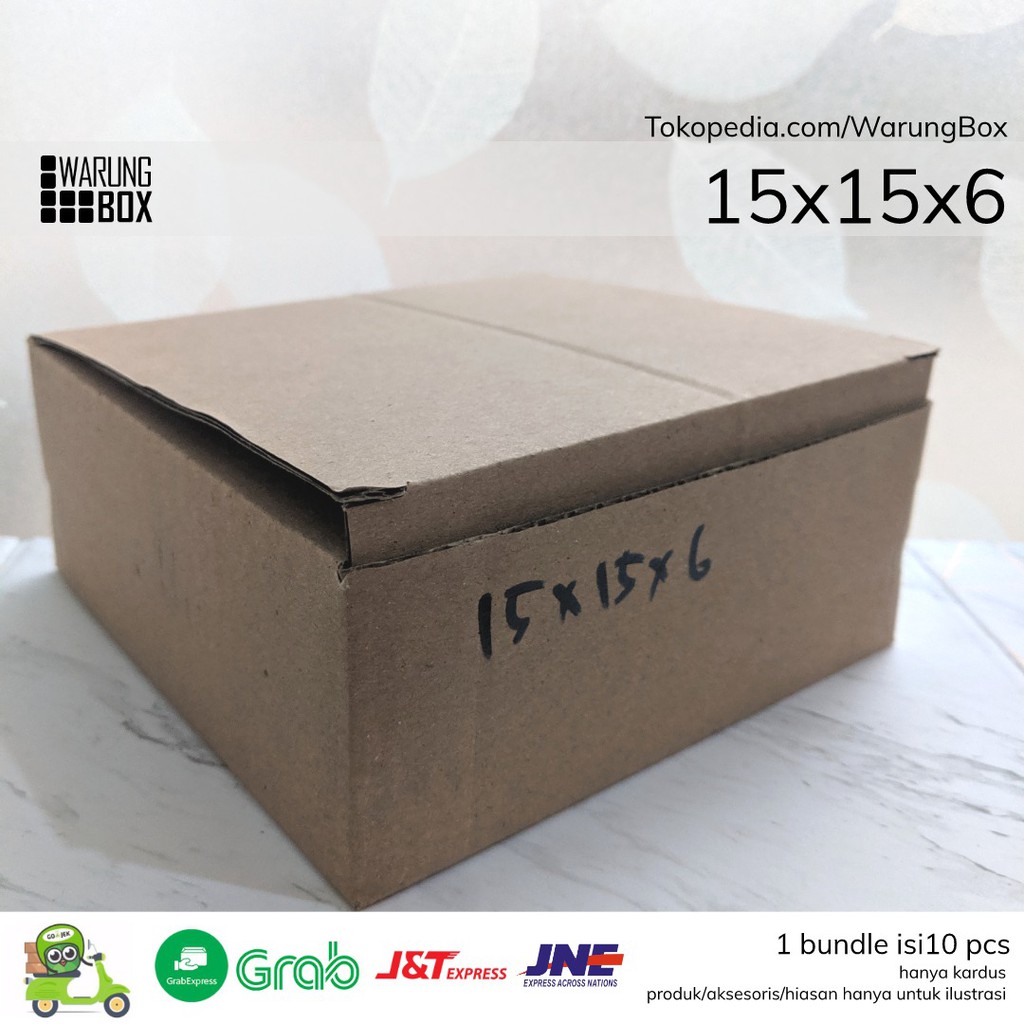 

Kardus Box Polos 15 x 15 x 6 cm Dus Packaging atau Kemasan Pengiriman