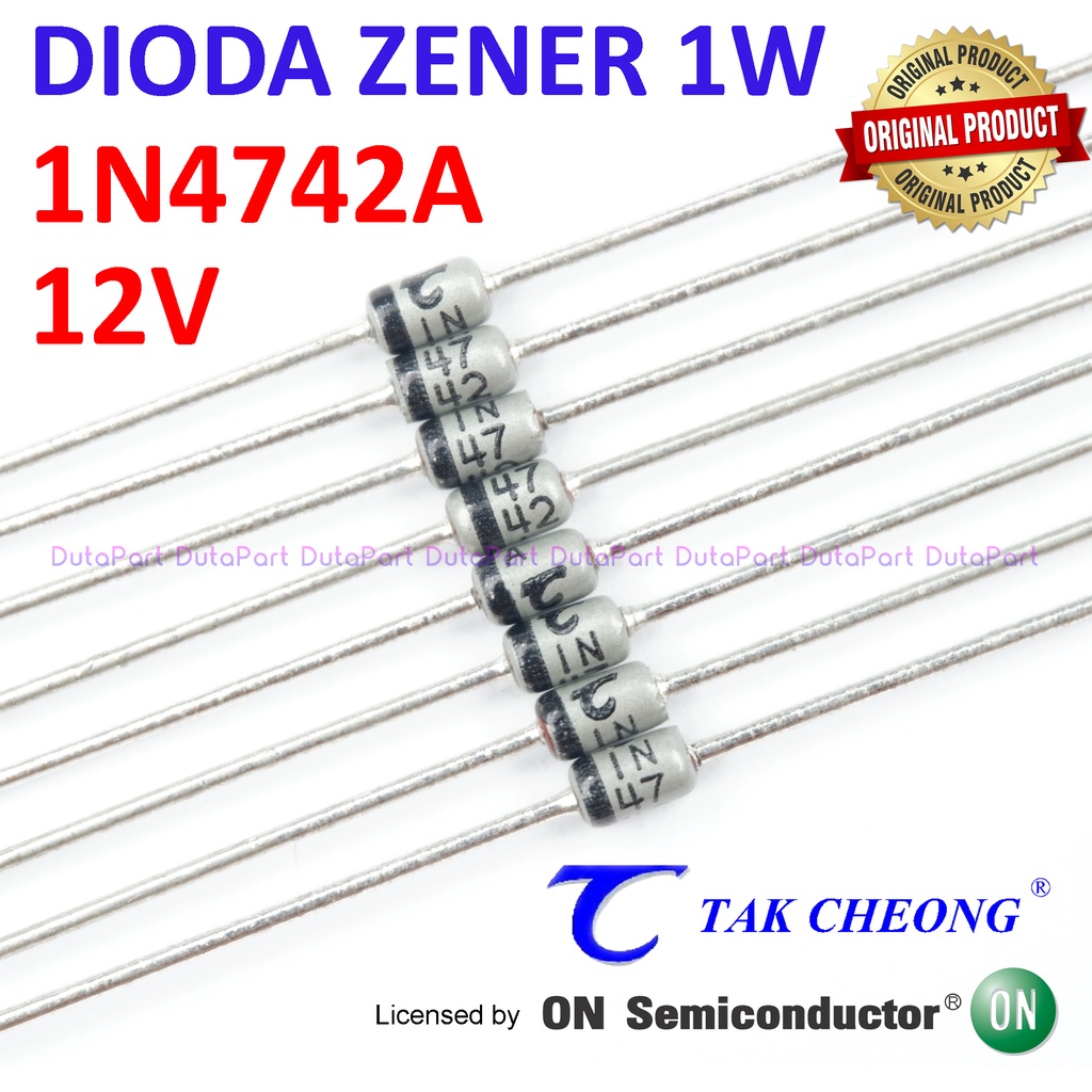 Jual Dioda Zener 1N4742A 12V 1W ORIGINAL TC Licensed by ON SEMI 1N4742 ...