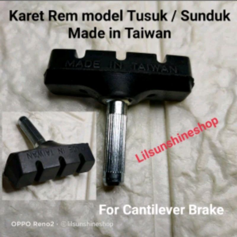 Karet Rem Cantilever Brake Shoe Sunduk TAIWAN Sepeda MTB Federal Jadul (1pc)