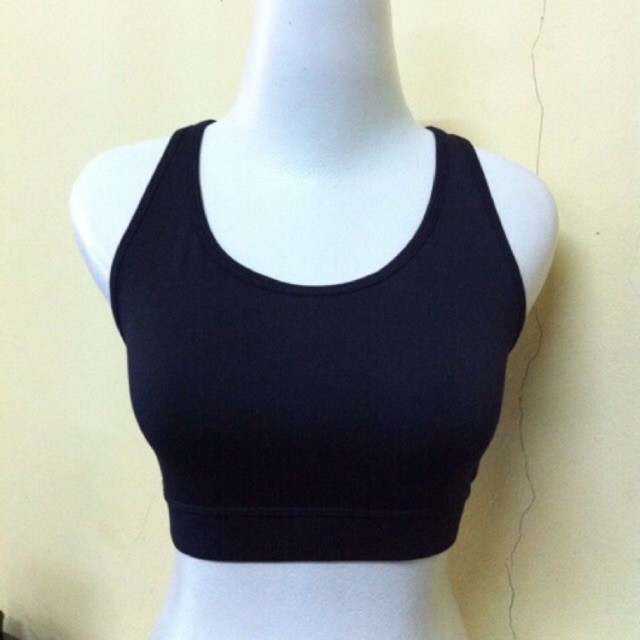 Bra Sport Fitness Atasan Olahraga Yoga Gym Import High Quality Black