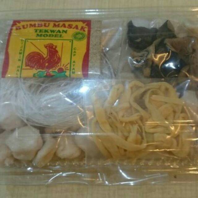 

Tekwan kering ikan gabus+bumbu kuah