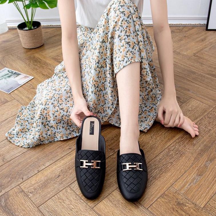 "GND. " Sandal Wanita2022/Sepatu Sendal Selop Jelly Balance 1609-2/Slip onTeplek Karet Import