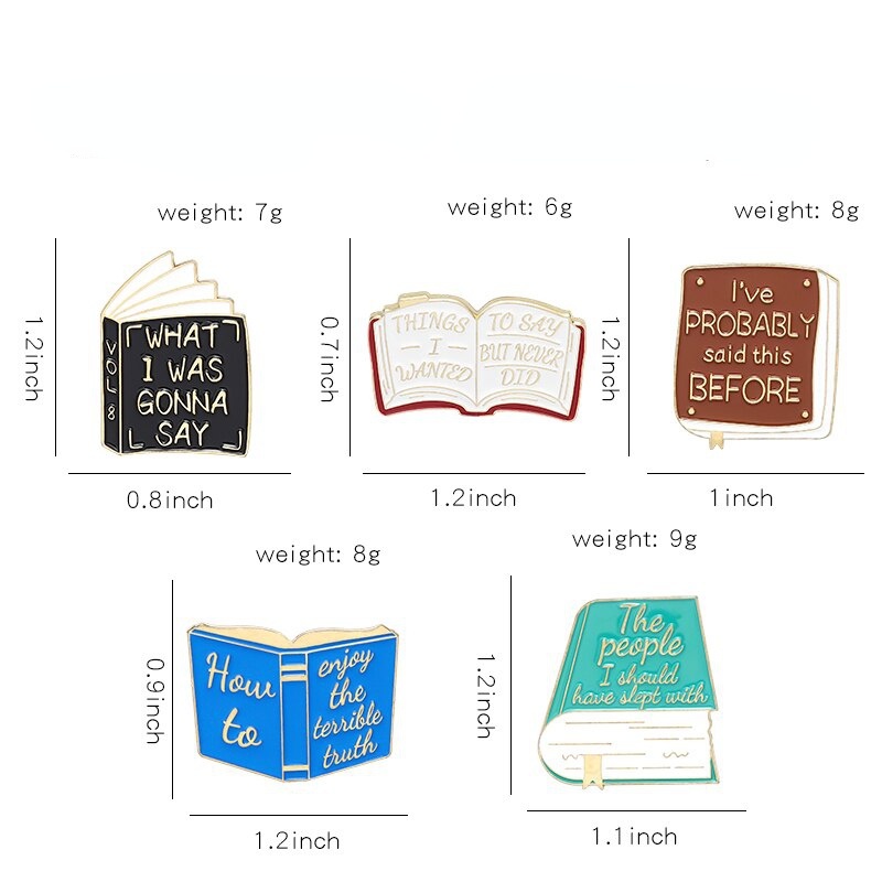 Bros Pin Enamel Desain Kartun Buku What I Was Gonna Say Untuk Anak