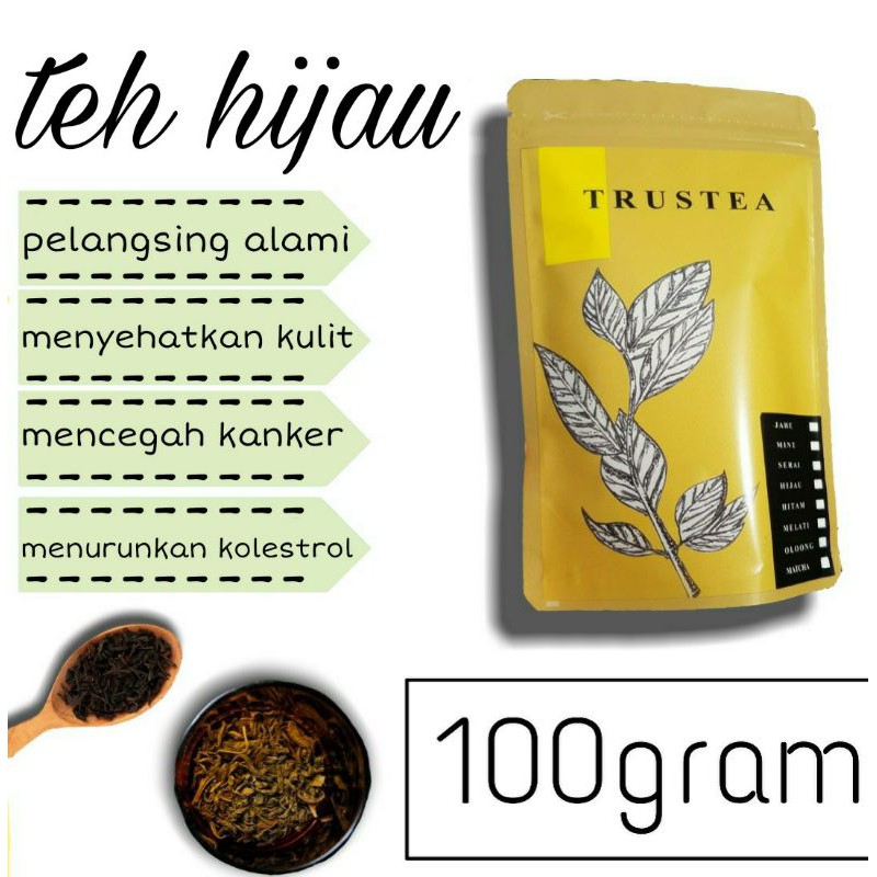 

Teh Hijau Pelangsing TRUSTEA 100gram