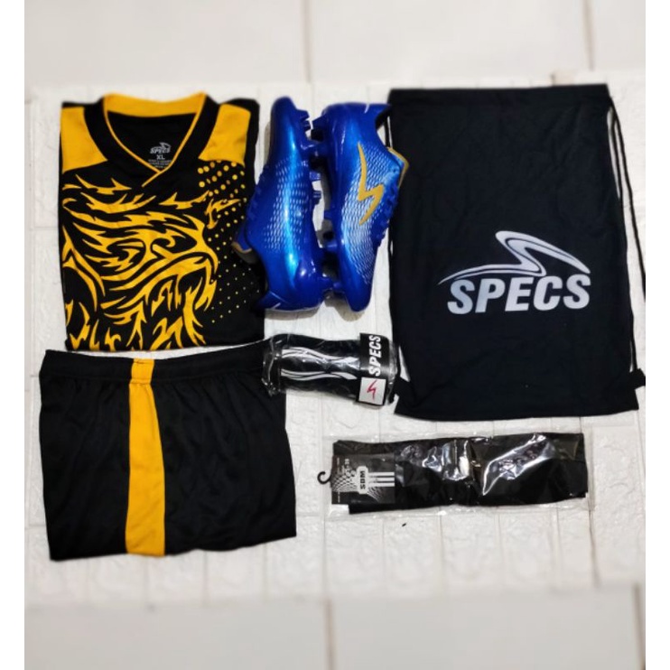 Promo !!! Sepatu Bola SPECS Ultra Grade ORI ( Paket komplit )-PKT 5 Ultra Biru