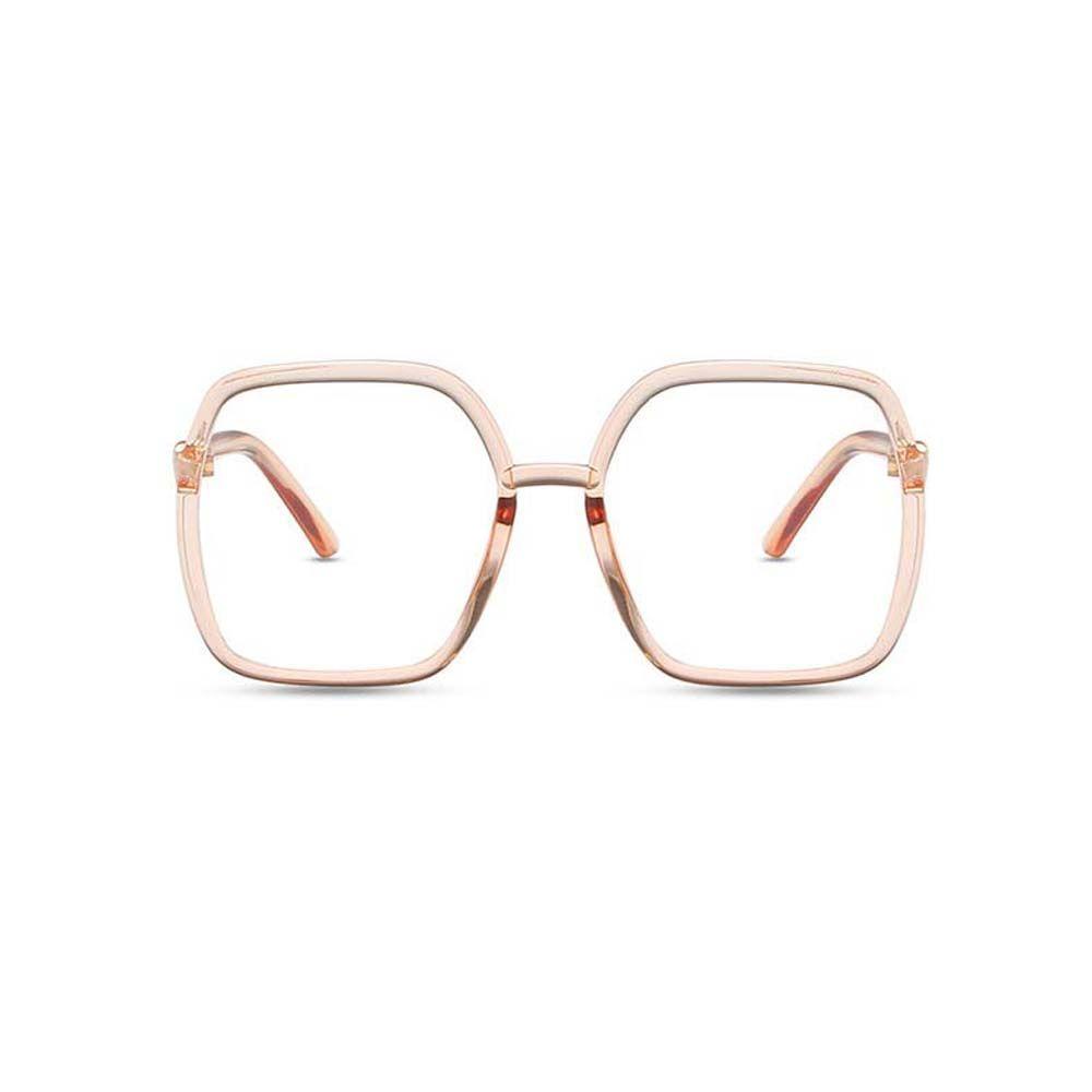 Mxbeauty Kacamata Anti Radiasi Optik Hitam Komputer Eyewear Metal Frame Lensa Bening Square Wanita Eyeglasses