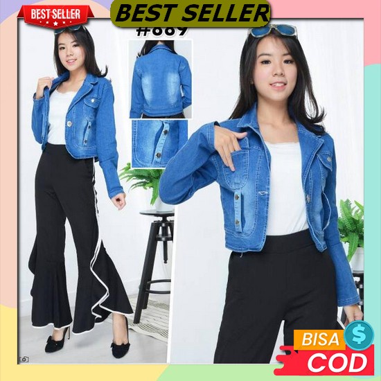 Jaket Jeans Crop Rawis Snow Levis Jins Cewek Jaket Jins Denim Cewe Crop Rawis Jeans Mc Girl Jaket Je