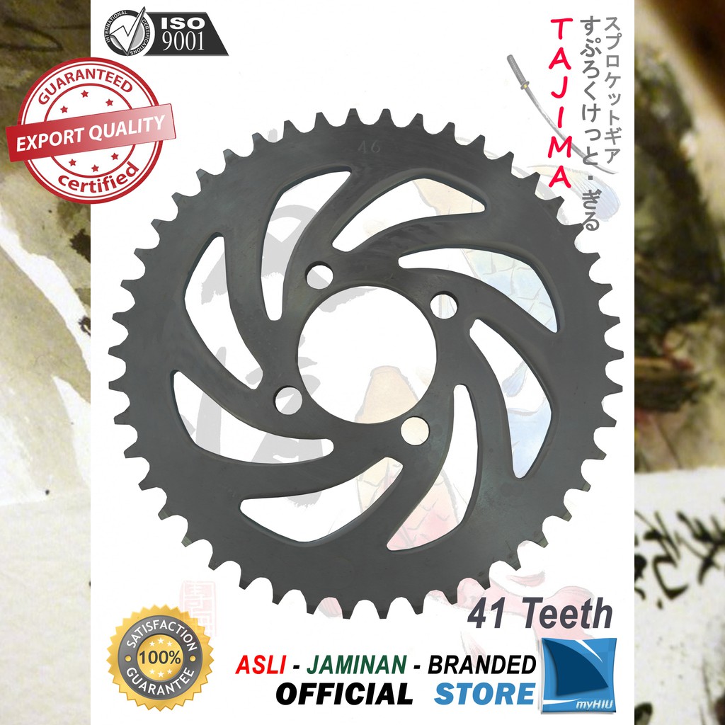 Gigi Tarik 36T ~ 42T KAWASAKI Edge Gir Belakang - Rear Sprocket Gear TAJIMA