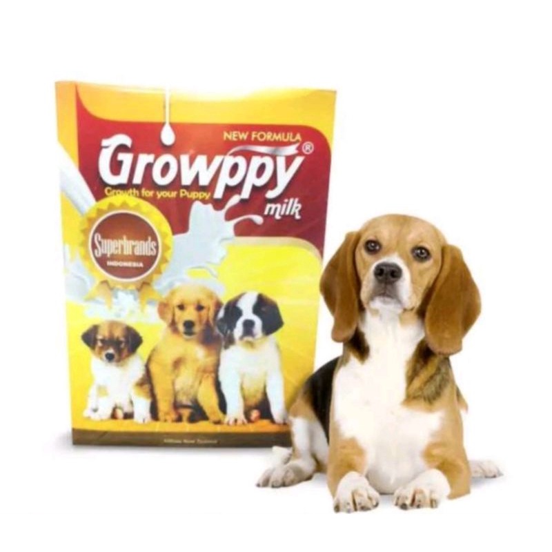 Growppy Milk Growth for your puppy adalah susu sehat dalam bentuk kemasan sachet untuk anjing kamu