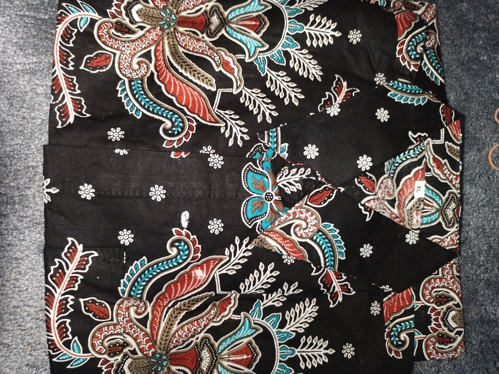 Bswart Batik Hrb026 Kenongo Hem Batik Manggar Coklat Kemeja Batik Pria