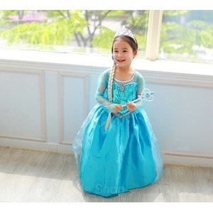 Dress elsa PRINCESS QUEEN ELSA FROZEN kostum gaun anak balita halloween