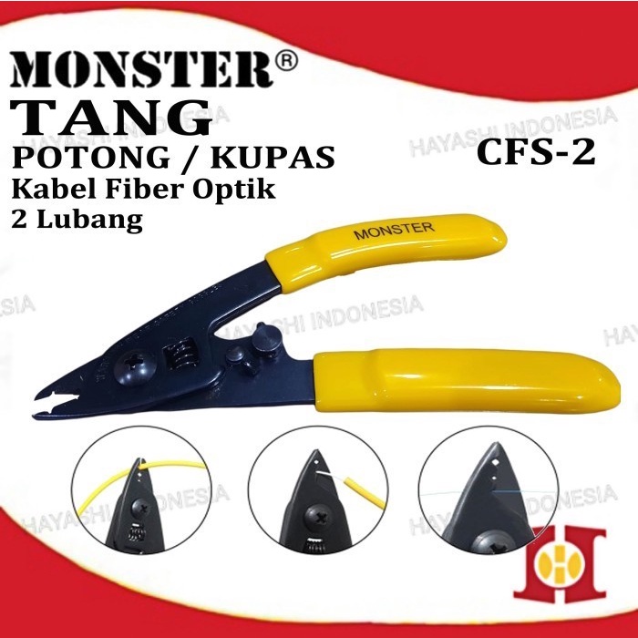 Tang Kupas Kabel Fiber Optik Optic Wire Stripper Plier 2 3 Hole Lubang