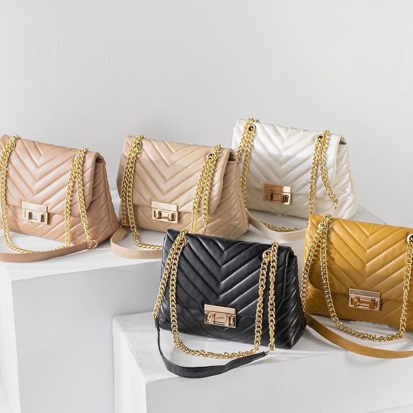 Slingbag Wanita Eila Tas Selempang Cewek Perempuan Tali Rantai Terbaru IrvanBagshop