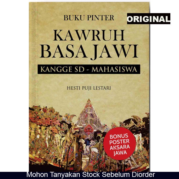 Buku Pinter Kawruh Basa Jawi Kangge Pelajar Umum Bonus Poster Aksara Jawa Buku Original