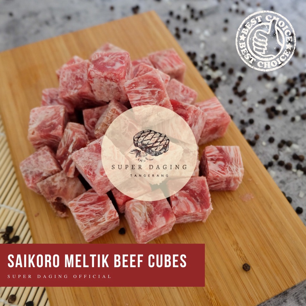 

Saikoro Beef Wagyu Meltik / Wagyu Meltique Cube - 500g