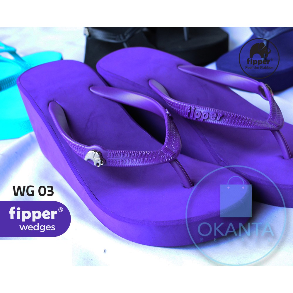 Sandal Fipper Wedges - Purple [WG 03] - ORIGINAL