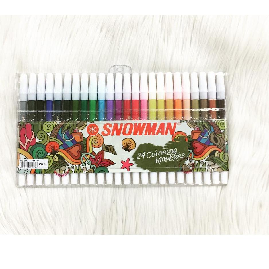 

Langsung Pesan Spidol Snowman PW-24A / Spidol Kecil 1 Set 24 Warna