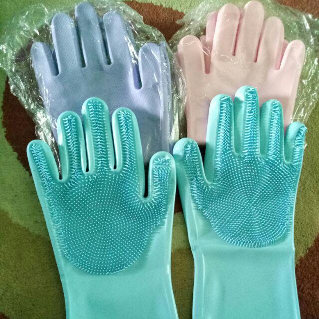 Sarung Tangan Masak Silikon / Magic Glove Brush 1 Pasang Sarung Tangan Cuci Piring