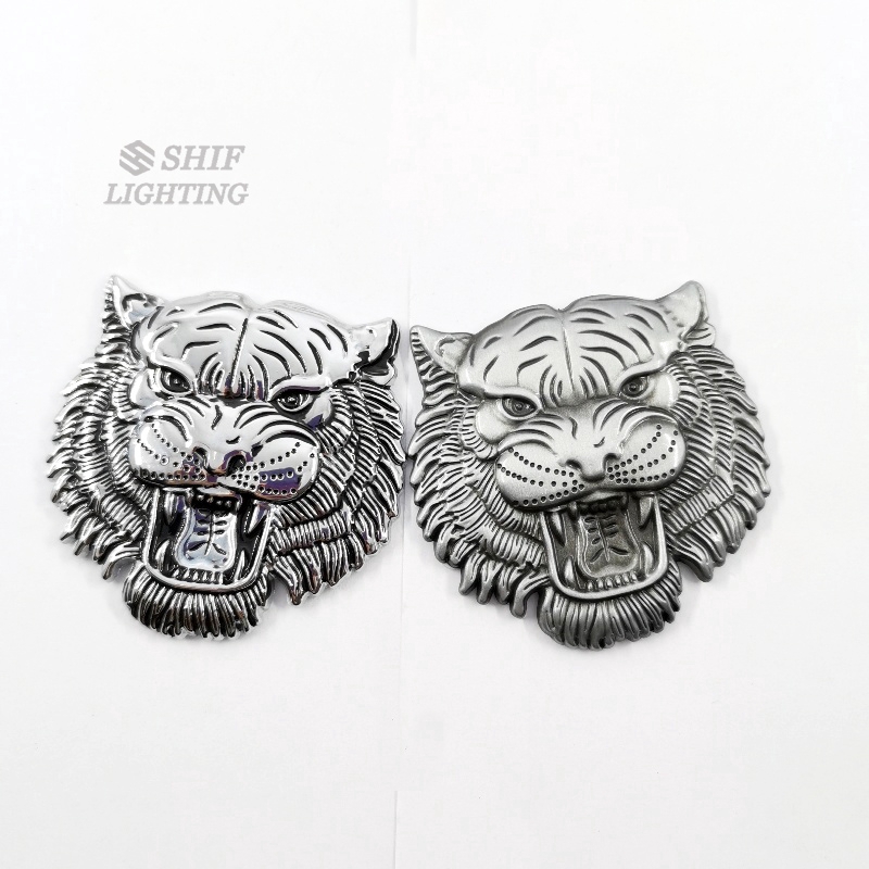 1pc Stiker Emblem Logo Harimau Bahan Metal Untuk Dekorasi Mobil/Motor/Sepeda