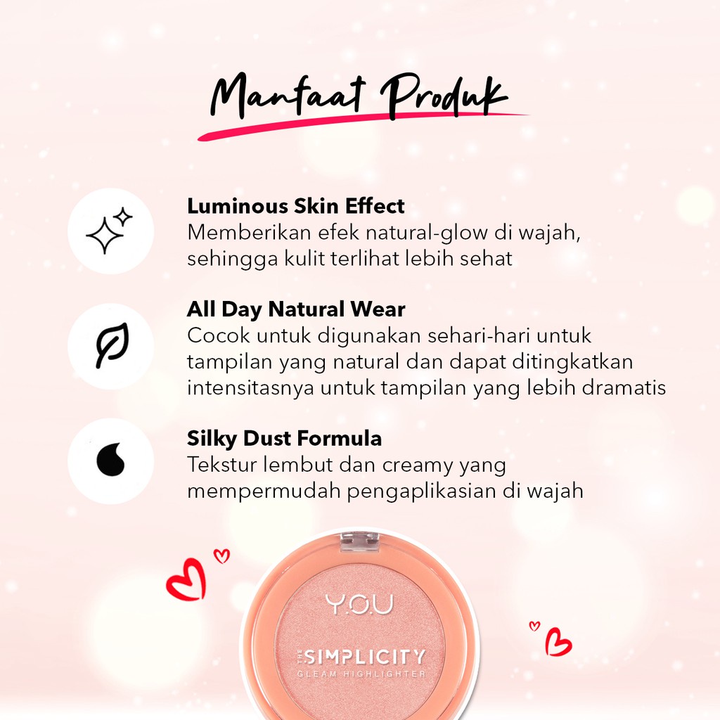 YOU Simplicity Gleam Highlighter 3.5 gr / You The Simplicity Gleam Highlighter