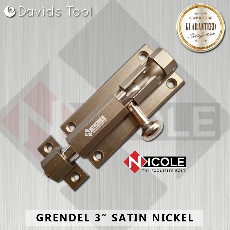 Grendel Pintu Gerendel Jendela Aluminium Alumunium Almunium 2 3 inch Nicole Sn