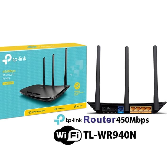 Wireless Router access point wifi extender tp-link 450Mbps rj45 lan 3 antenna dhcp TL-WR940N wr-940