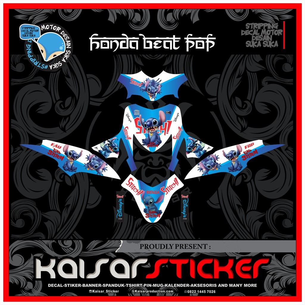 STICKER MOTOR DECAL MOTOR HONDA BEAT POP FULL BODY STITCH Shopee Indonesia