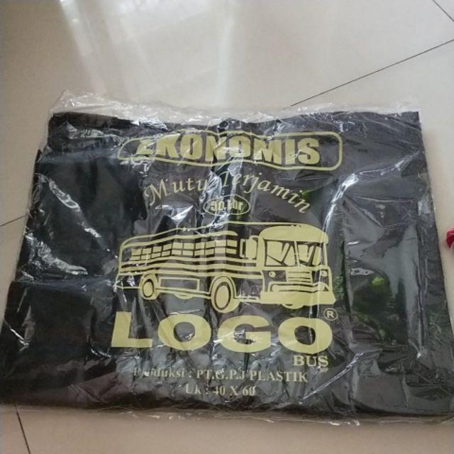 Kantong Kresek Logo Hitam Uk 40 Kantong Plastik Kresek Logo 40/plastik Kresek 40 Logo