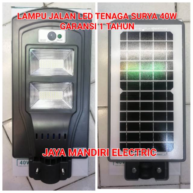 LAMPU JALAN LED SURYA 40WATT PJU SOLAR CELL 40W PANEL 400 WATT