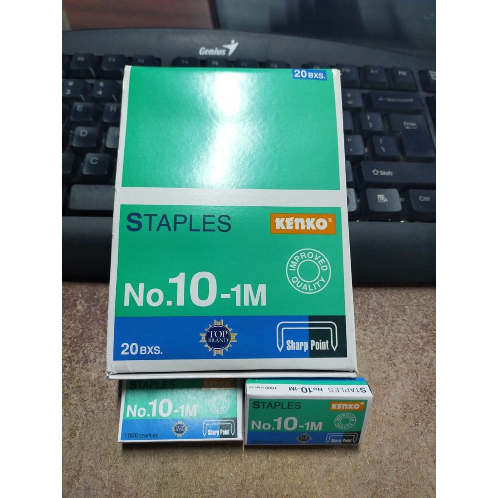 

PER 20 KOTAK KECIL KENKO ISI STAPLES NO 10 - 1M ANAK HEKTER PER BOX