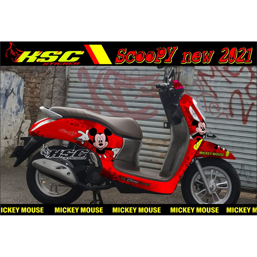 Decal Sticker _ Dekal Stiker Scoopy New 2021 FullBody Motif Mickey Mouse