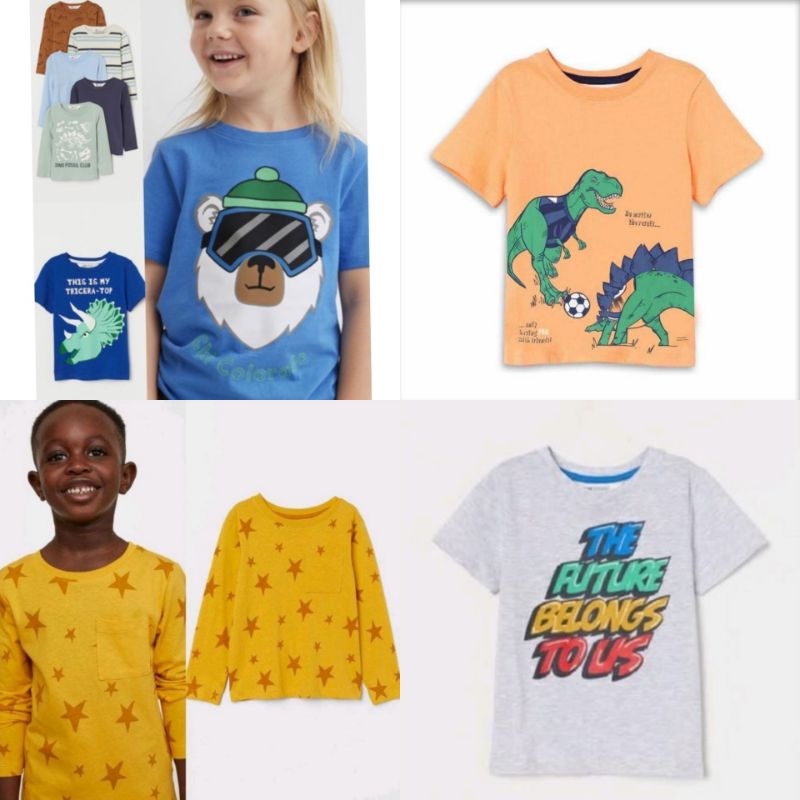 H&M Tshirt Boys/ Kaos Anak Laki-laki HnM 6-8 Years
