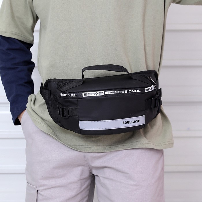 Waistbag SOULGATE Tas Selempang Pinggang Waist Bag Pria Wanita Cowok Cewek Waterproof Anti Air ORI