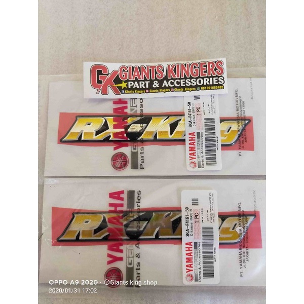 EMBLEM RX KING BAGIAN TANGKI HITAM RX KING 2000 2001 2002 ORIGINAL YGP