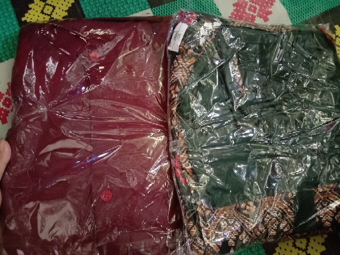 Cameo001 - Cp Jada Batik / Couple Jada Moscrepe / 2in1 / Baju Batik Couple / Ready 9 Warna