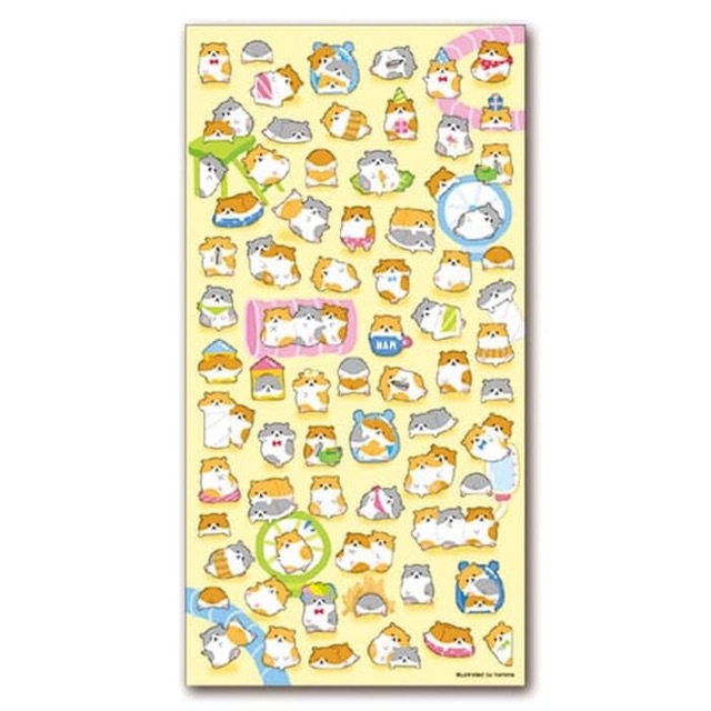 Japanese Original Sticker Mind Wave Seals Hamster