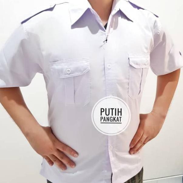 Gunakan Cod Kemeja putih ada cowok baju PDH pria ➣
