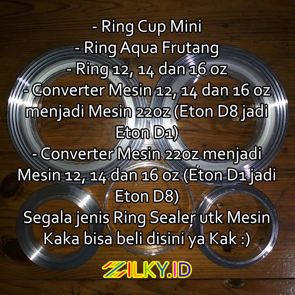 Ring Sealer Tutup Cup 12oz 14oz 16oz 12 14 16 mesin 22oz 22 oz Eton Powerpack Verly et D1 D-1 Custom