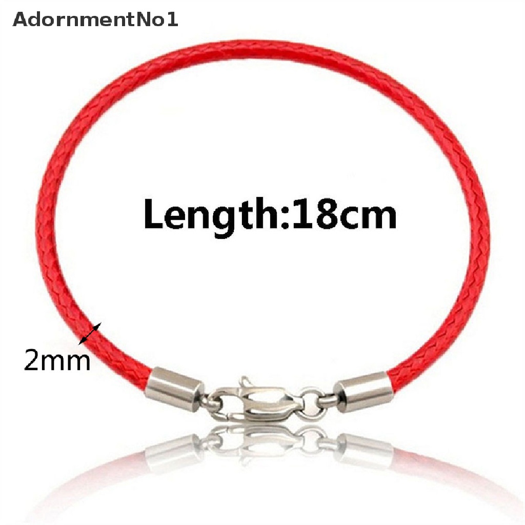 (AdornmentNo1) 1pc Gelang Tali Kulit Anti Alergi Untuk Pria / Wanita