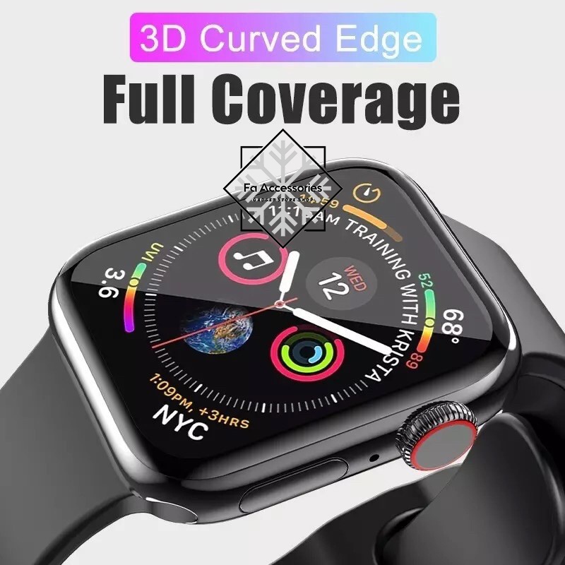 FA Anti gores PMMA NANO Glass Bahan TPU Apple i Watch ULTRA 38mm 40mm 41mm 42mm 44mm 45mm 49mm for Iwatch series se 1 2 3 4 5 6 7 8 Nano Pelindung Layar jam tangan