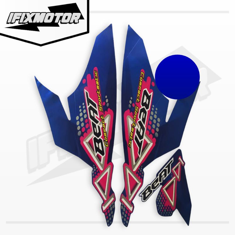 Striping Beat Karbu 2011 Biru - Stiker Beat Karbu 2011